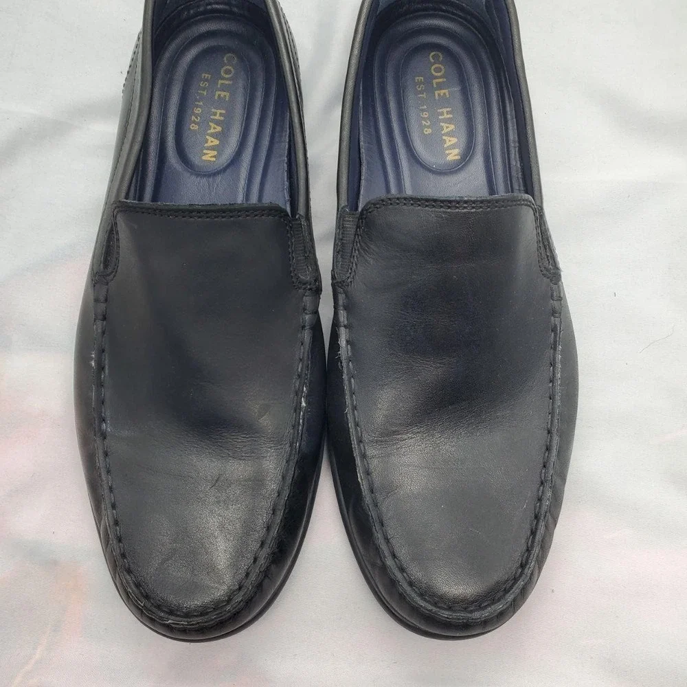 Cole Haan Lovell 2 Loafer Mens‎ 8M Black Leather Slip-On Dress Casual Shoes
